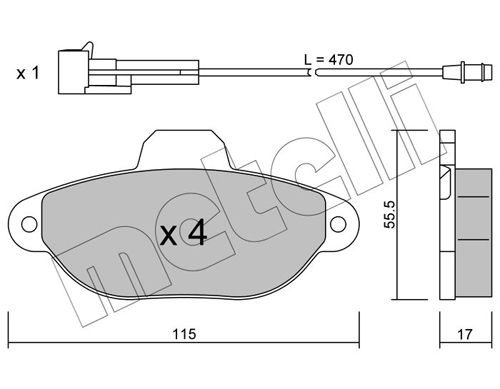 METELLI 22-0159-0 Brake Pad Set, disc brake