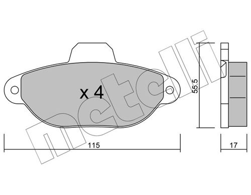 METELLI 22-0159-1 Brake Pad Set, disc brake