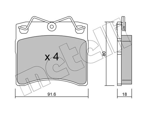 METELLI 22-0163-0 Brake Pad Set, disc brake