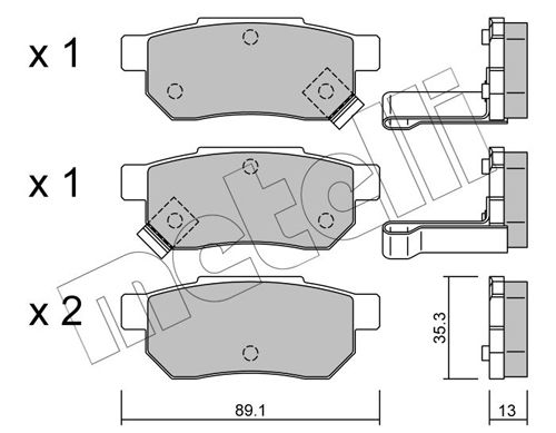 METELLI 22-0170-1 Brake Pad Set, disc brake