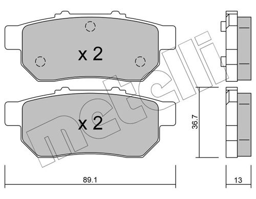 METELLI 22-0176-0 Brake Pad Set, disc brake