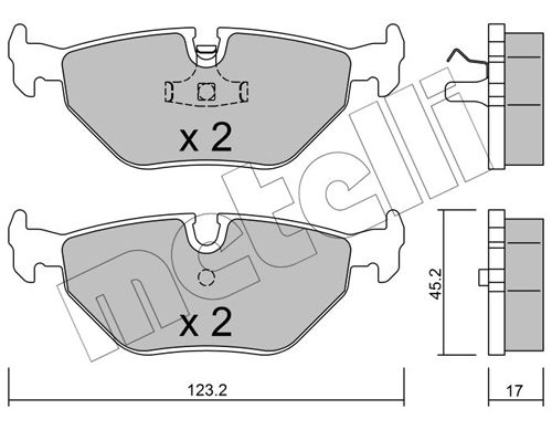 METELLI 22-0180-0 Brake Pad Set, disc brake