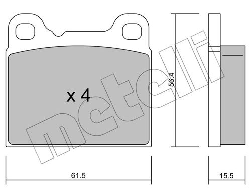 METELLI 22-0200-0 Brake Pad Set, disc brake