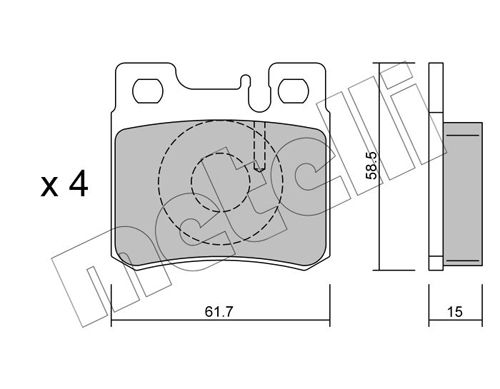 METELLI 22-0203-0 Brake Pad Set, disc brake