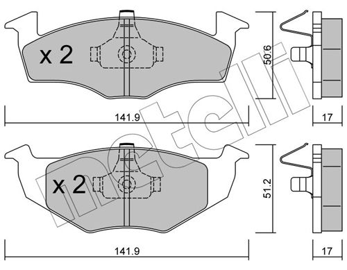 METELLI 22-0206-0 Brake Pad Set, disc brake