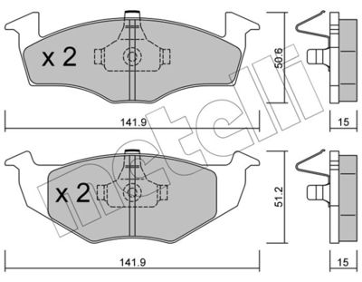 Brake Pad Set, disc brake METELLI 22-0206-2