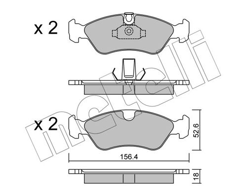 METELLI 22-0208-0 Brake Pad Set, disc brake