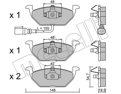 METELLI 22-0211-2 Brake Pad Set, disc brake