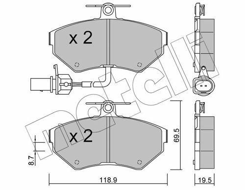 METELLI 22-0215-2 Brake Pad Set, disc brake