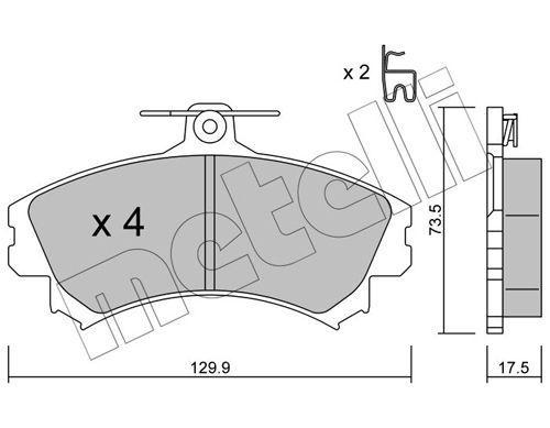 METELLI 22-0216-1 Brake Pad Set, disc brake