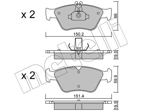 METELLI 22-0219-0 Brake Pad Set, disc brake