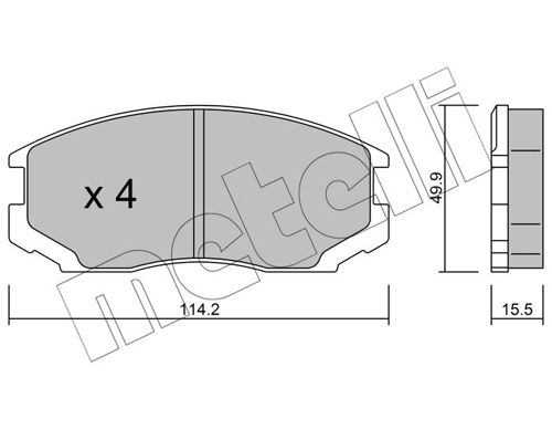 METELLI 22-0221-0 Brake Pad Set, disc brake