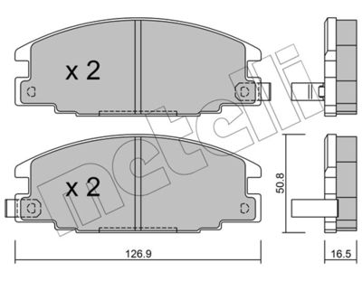 Brake Pad Set, disc brake METELLI 22-0244-0