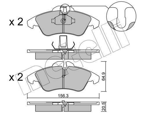 METELLI 22-0256-0 Brake Pad Set, disc brake