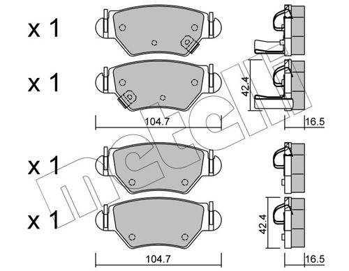 METELLI 22-0259-0 Brake Pad Set, disc brake