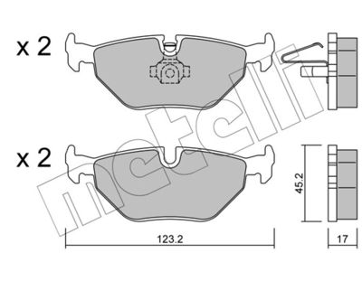 Brake Pad Set, disc brake METELLI 22-0261-0