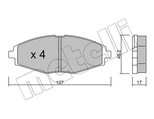 METELLI 22-0293-0 Brake Pad Set, disc brake