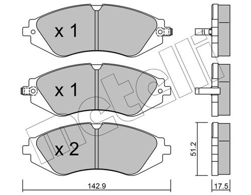 METELLI 22-0294-0 Brake Pad Set, disc brake