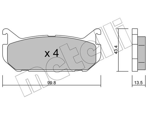 METELLI 22-0303-0 Brake Pad Set, disc brake