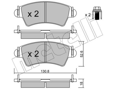 Brake Pad Set, disc brake METELLI 22-0313-0