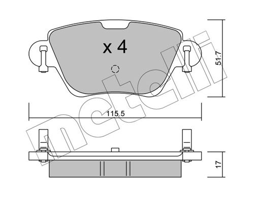 METELLI 22-0319-0 Brake Pad Set, disc brake