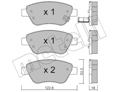 Brake Pad Set, disc brake METELLI 22-0321-2