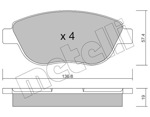 METELLI 22-0322-1 Brake Pad Set, disc brake