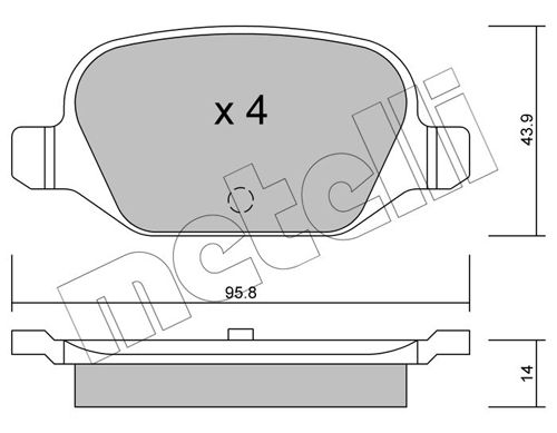 METELLI 22-0324-0 Brake Pad Set, disc brake