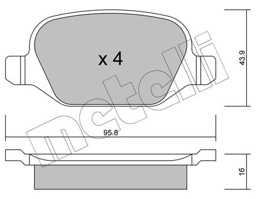 METELLI 22-0324-1 Brake Pad Set, disc brake