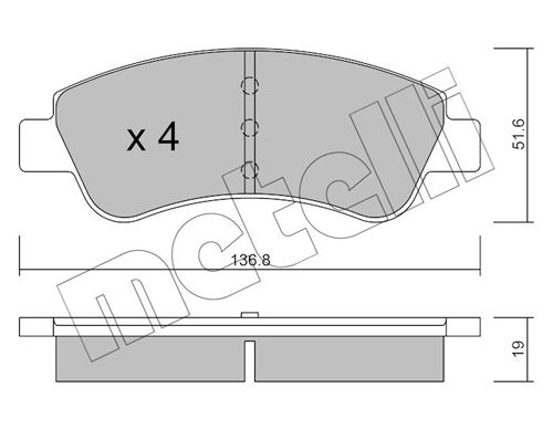 METELLI 22-0327-0 Brake Pad Set, disc brake