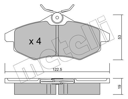 METELLI 22-0328-0 Brake Pad Set, disc brake