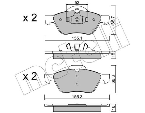 METELLI 22-0335-0 Brake Pad Set, disc brake