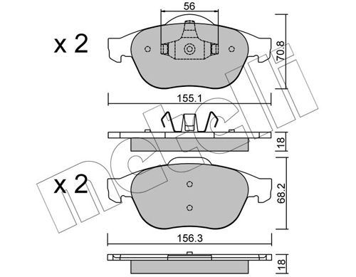 METELLI 22-0336-1 Brake Pad Set, disc brake