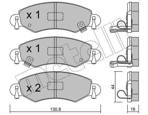 METELLI 22-0339-0 Brake Pad Set, disc brake