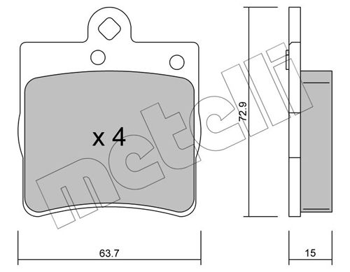 METELLI 22-0343-0 Brake Pad Set, disc brake