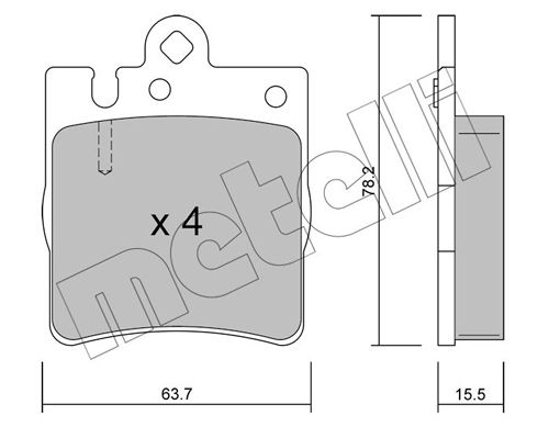 METELLI 22-0344-0 Brake Pad Set, disc brake