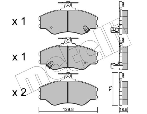 METELLI 22-0366-0 Brake Pad Set, disc brake