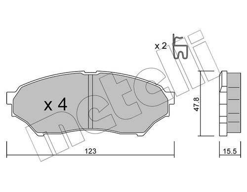 METELLI 22-0397-0 Brake Pad Set, disc brake