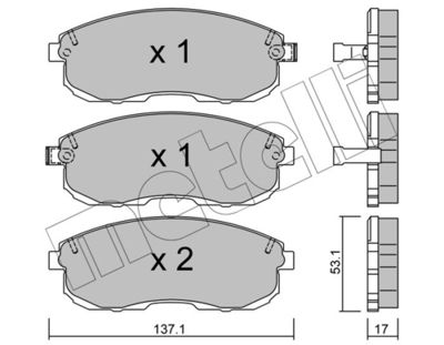 Brake Pad Set, disc brake METELLI 22-0404-0