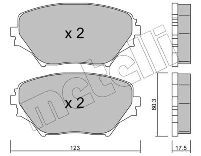 Brake Pad Set, disc brake METELLI 22-0430-0