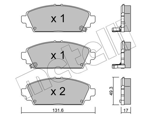 METELLI 22-0463-0 Brake Pad Set, disc brake