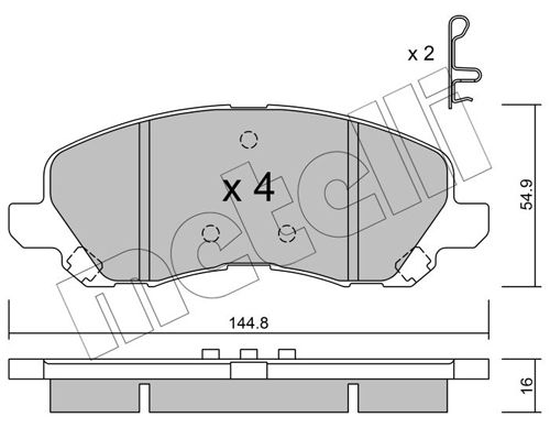 METELLI 22-0481-0 Brake Pad Set, disc brake