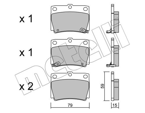 METELLI 22-0484-0 Brake Pad Set, disc brake