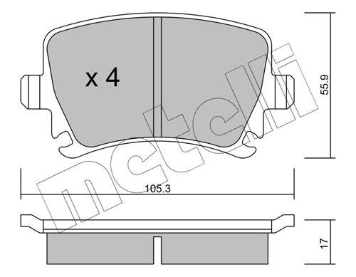 METELLI 22-0553-0 Brake Pad Set, disc brake