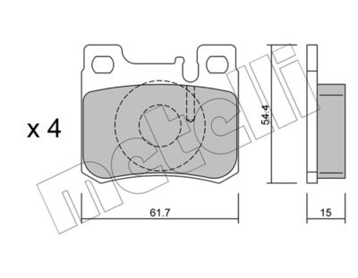 Brake Pad Set, disc brake METELLI 22-0566-0