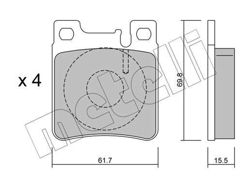 METELLI 22-0567-0 Brake Pad Set, disc brake