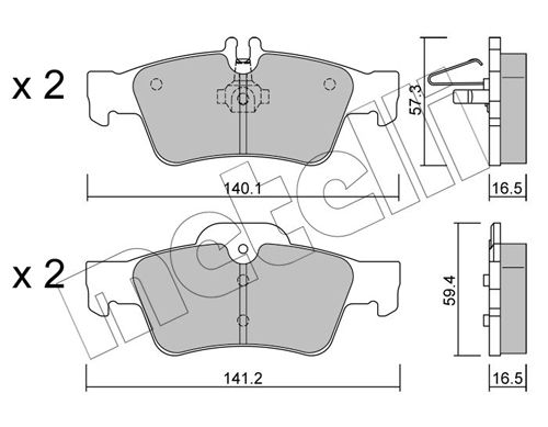 METELLI 22-0568-0 Brake Pad Set, disc brake