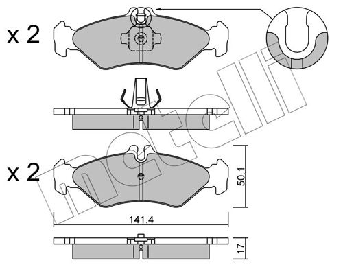 METELLI 22-0571-0 Brake Pad Set, disc brake