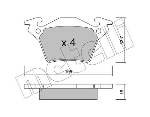 METELLI 22-0574-0 Brake Pad Set, disc brake