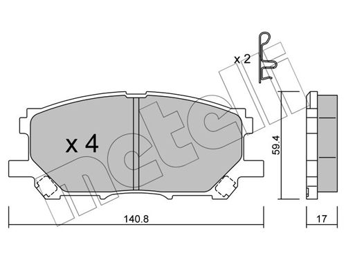 METELLI 22-0618-0 Brake Pad Set, disc brake